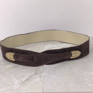 Salvatore Ferragamo "Firenze 5" Purple Suede Logo Belt Made in Italy 🇮🇹